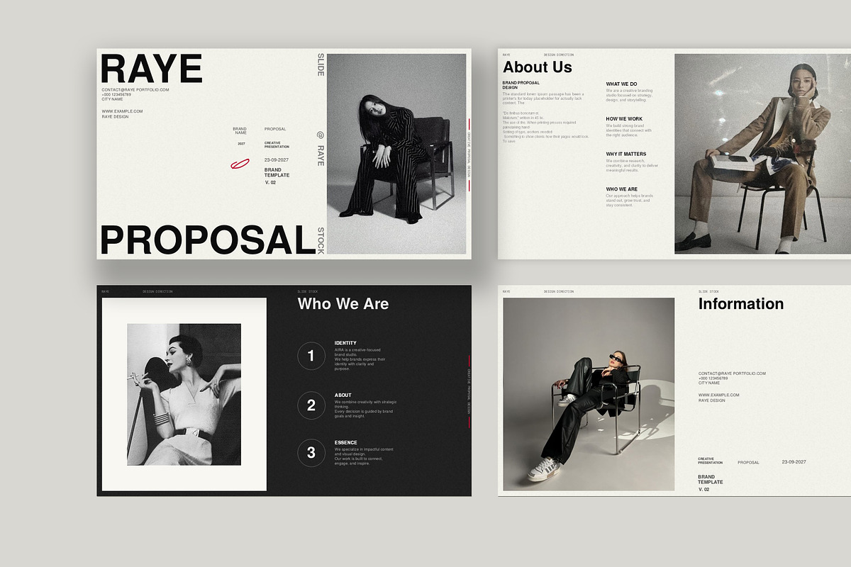 RAYE | Brand Proposal Template, a Presentation Template by slidestock55 (Photo 6 of 10)