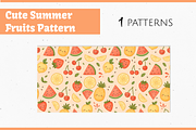 Cute Summer Fruits Pattern, a Pattern Graphic by Casa Mandarina (Thumbnail 2 of 8)