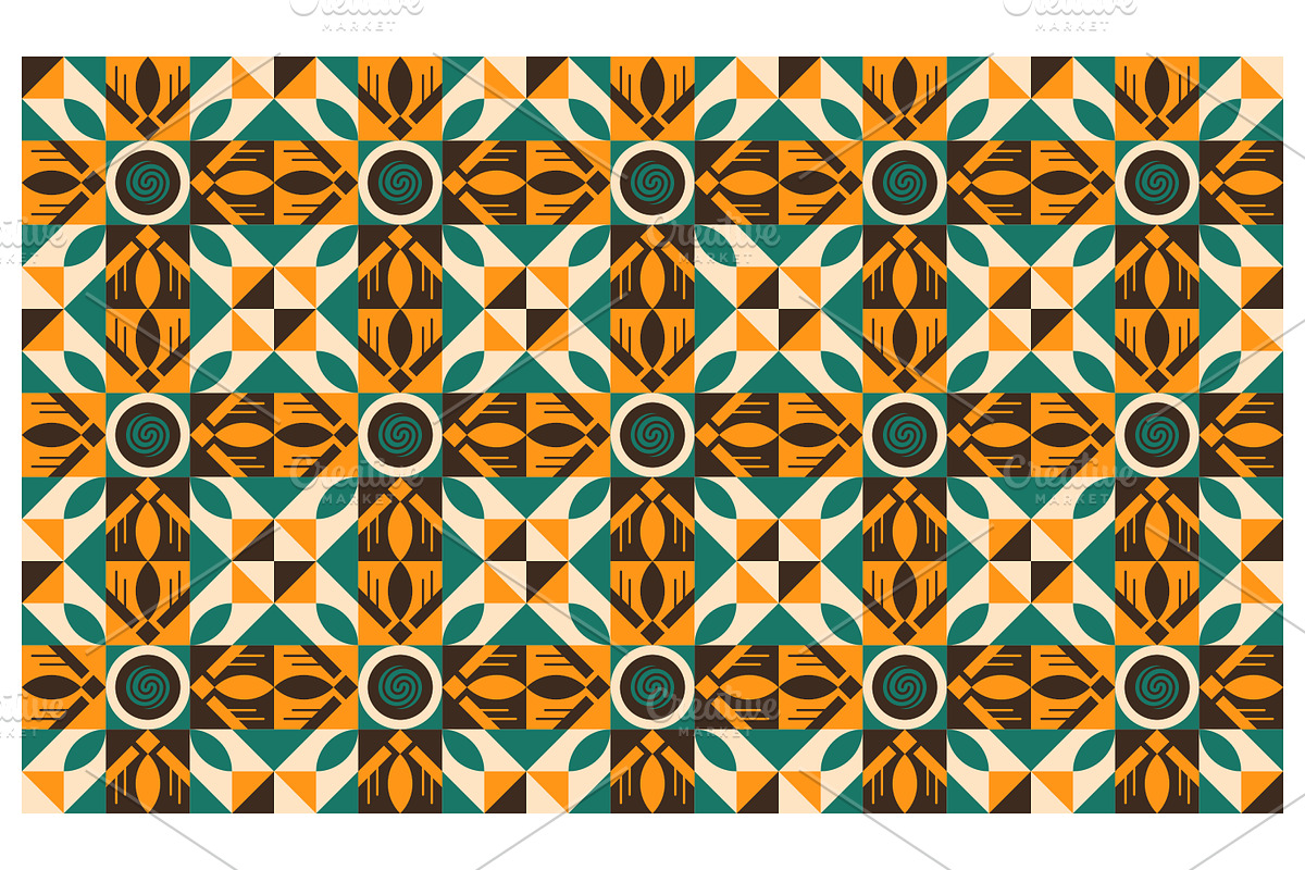 Abstract Geometric Floral Repeat, a Pattern Graphic by Creative Backgrounds (Photo 2 of 2)