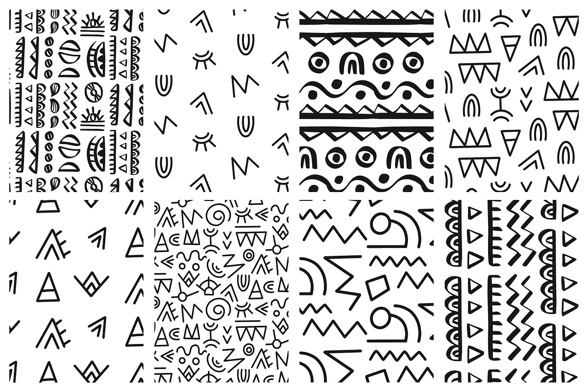 30 African Tribal Seamless Patterns, a Pattern Graphic by Katrinelly