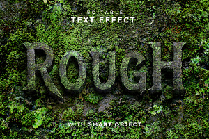 Rough Text Effect Psd Mockup