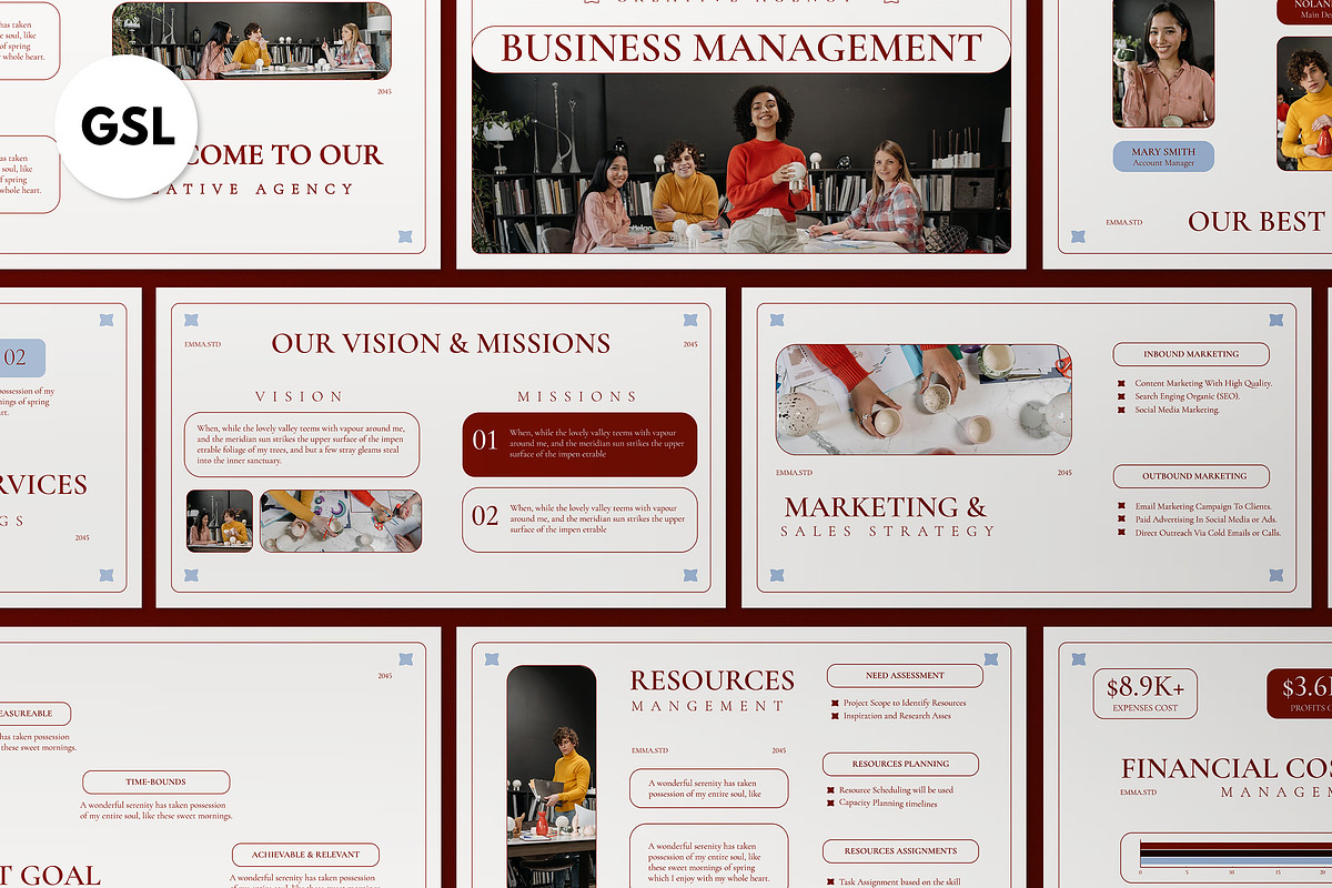 Business Management Google Slide, a Presentation Template by graphicook (Photo 1 of 4)