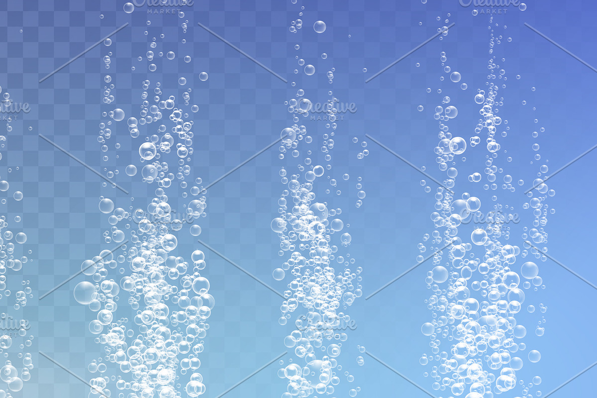 Underwater air bubble streams, a Decorative Illustration by Yayasya (Photo 2 of 3)