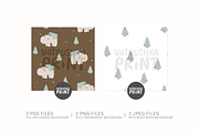 Christmas patterns with hippo, a Pattern Graphic by vatrushkaprint_store (Thumbnail 2 of 3)