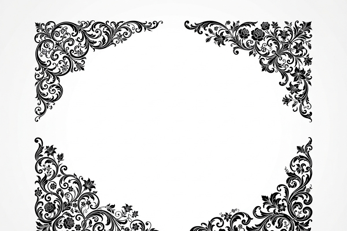 30 Elegant Floral Corner Design, a Decorative Illustration by Amazin_art (Photo 10 of 13)