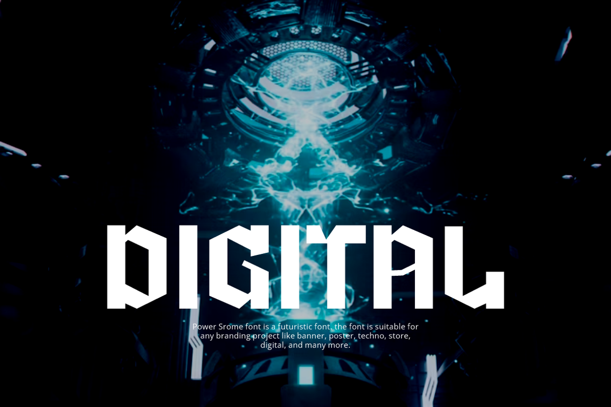 Power Srome - Futuristic Font, a Sans Serif Font by QR Design Studio (Photo 2 of 7)