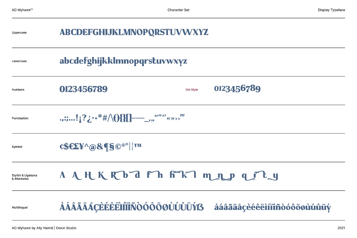 AO Myhawk - Display Typeface, a Font by OwunStudio (Photo 3 of 15)