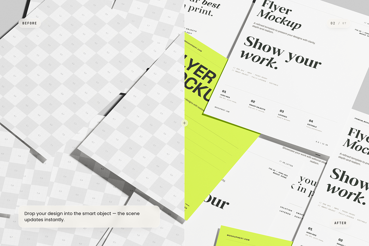 US Letter Flyer Mockup, an Advertising Mockup by Toasin Studio (Photo 2 of 7)