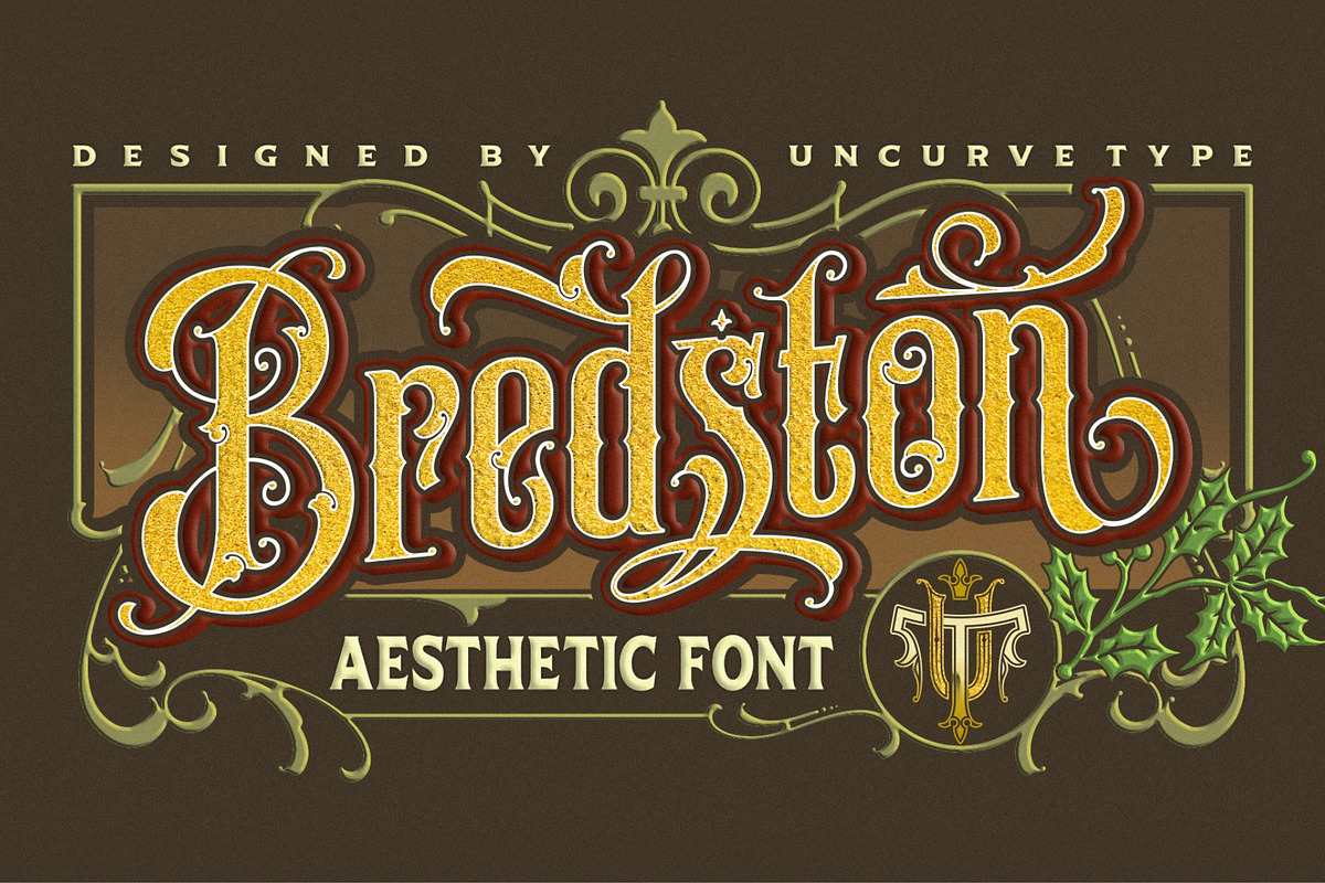 Bredston Vintage Font, a Serif Font by uncurve (Photo 1 of 9)