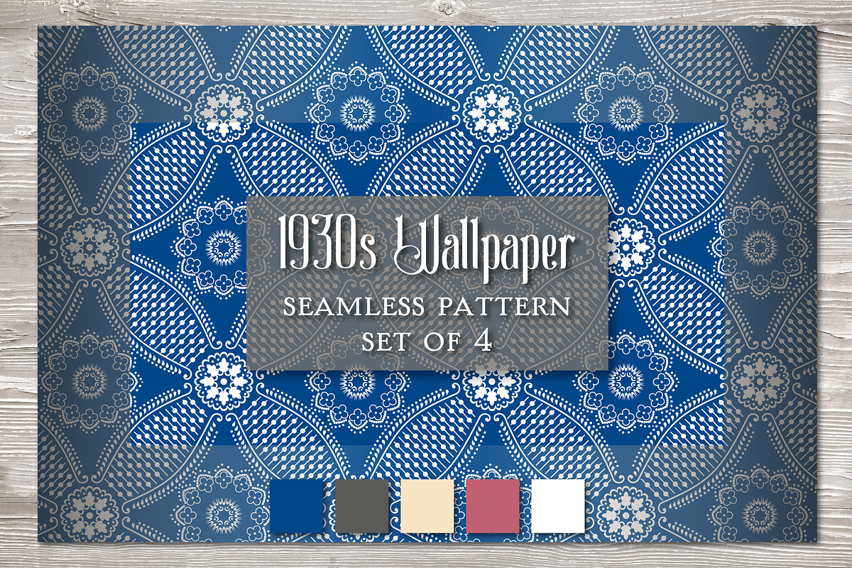 Vintage Seamless Pattern Navy/Spice, a Pattern Graphic by Barbara's iCandy (Photo 4 of 7)