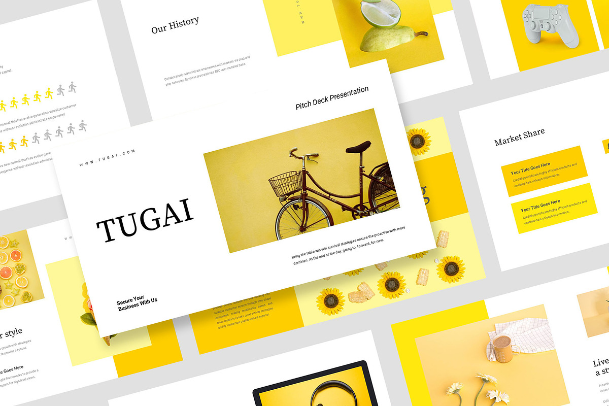 Tugai : Pitch Deck Powerpoint, a Presentation Template by Punkl Camp (Photo 1 of 9)