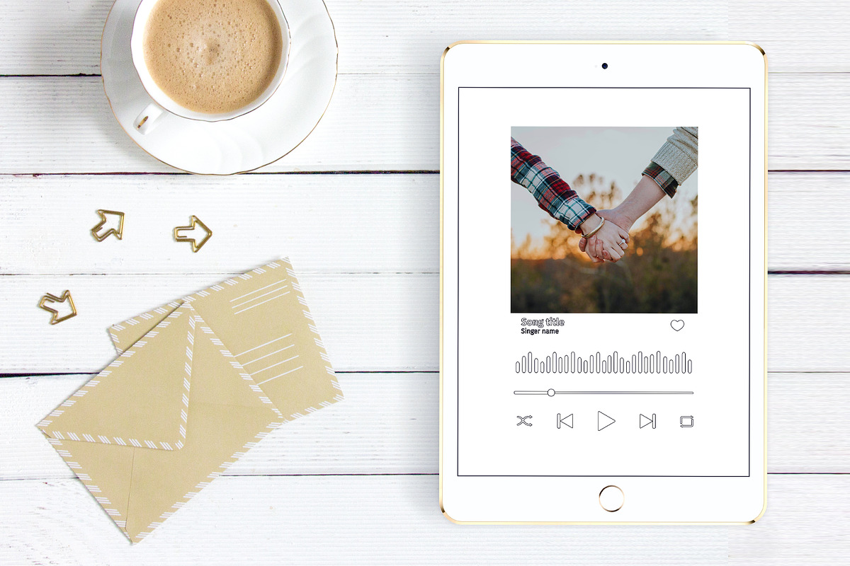 Song frame, music player template, a Graphic by vikkishop (Photo 3 of 6)