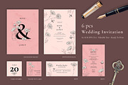Cosmos Terrarrium Wedding Invitation, an Invitation Template by Lyllopop (Thumbnail 2 of 4)