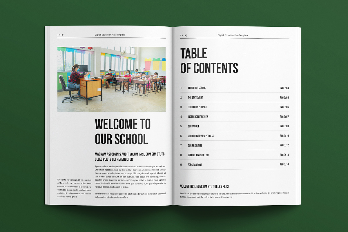 Digital Education Plan Template, a Brochure Template by E-Type (Photo 2 of 7)