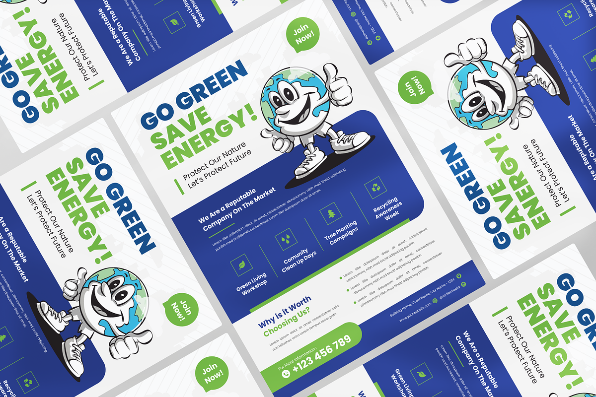 Go Green Flyer, a Flyer Template by Annora Studio (Photo 2 of 2)