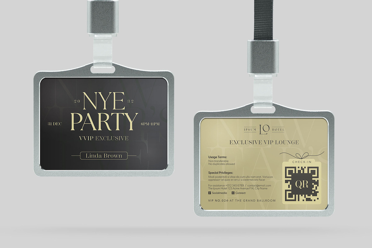 VIP Pass Template, a Card Template by BrandPacks (Photo 2 of 4)