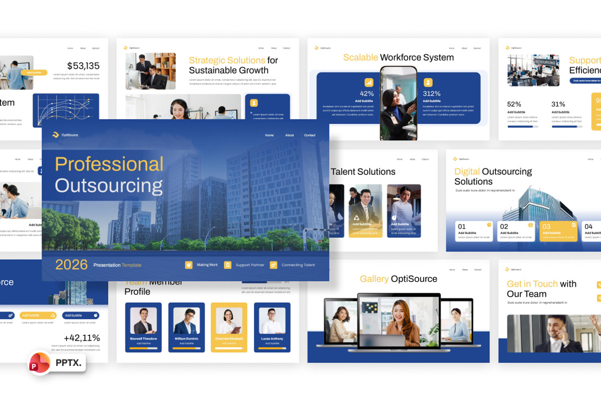 Professional Outsourcing PowerPoint, a Presentation Template by Loin Studio (Photo 1 of 4)
