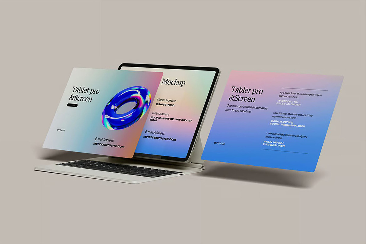 Tablet Pro & Screen Mockup, an iPad Mockup by zpackcreative (Photo 2 of 5)