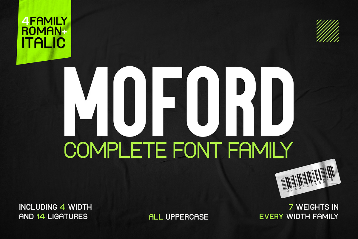 MOFORD - Sans serif font family, a Sans Serif Font by Brand Mágus (Photo 1 of 10)