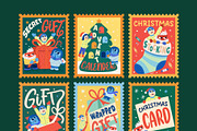 80 Christmas Stamp Bundle, a Seasonal Illustration by Vectors Market (Thumbnail 9 of 12)