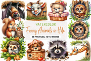 Funny Animals in Hole Clipart, an Illustration by DreamArtGraphic (Thumbnail 1 of 4)