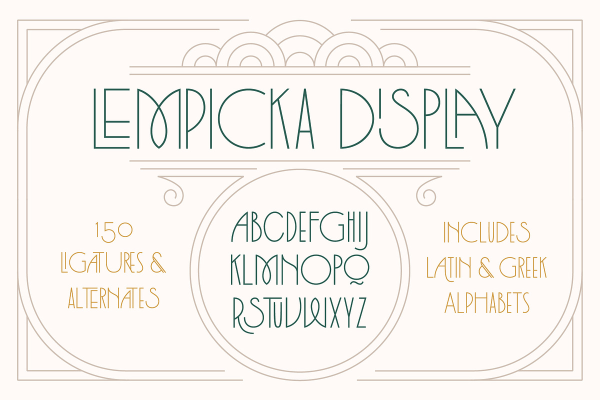 Lempicka Font Duo & Vector Ornaments preview 3