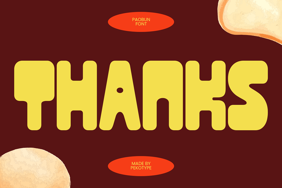 Paobun - Bold Food Branding Font, a Sans Serif Font by Pekotype (Photo 15 of 15)