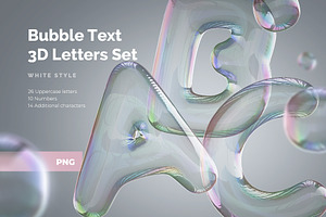 Bubble Text 3D Letters Set