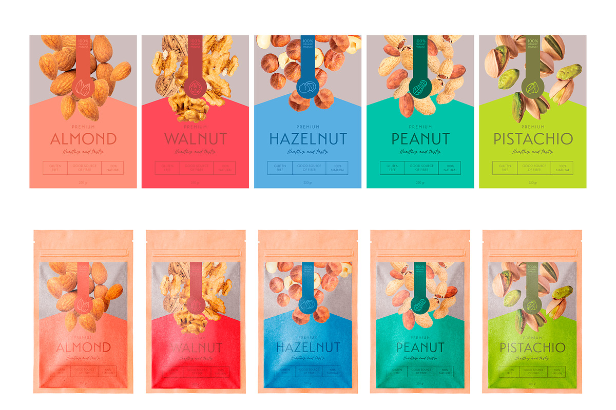 Editable Template Ps for nuts collection preview 7