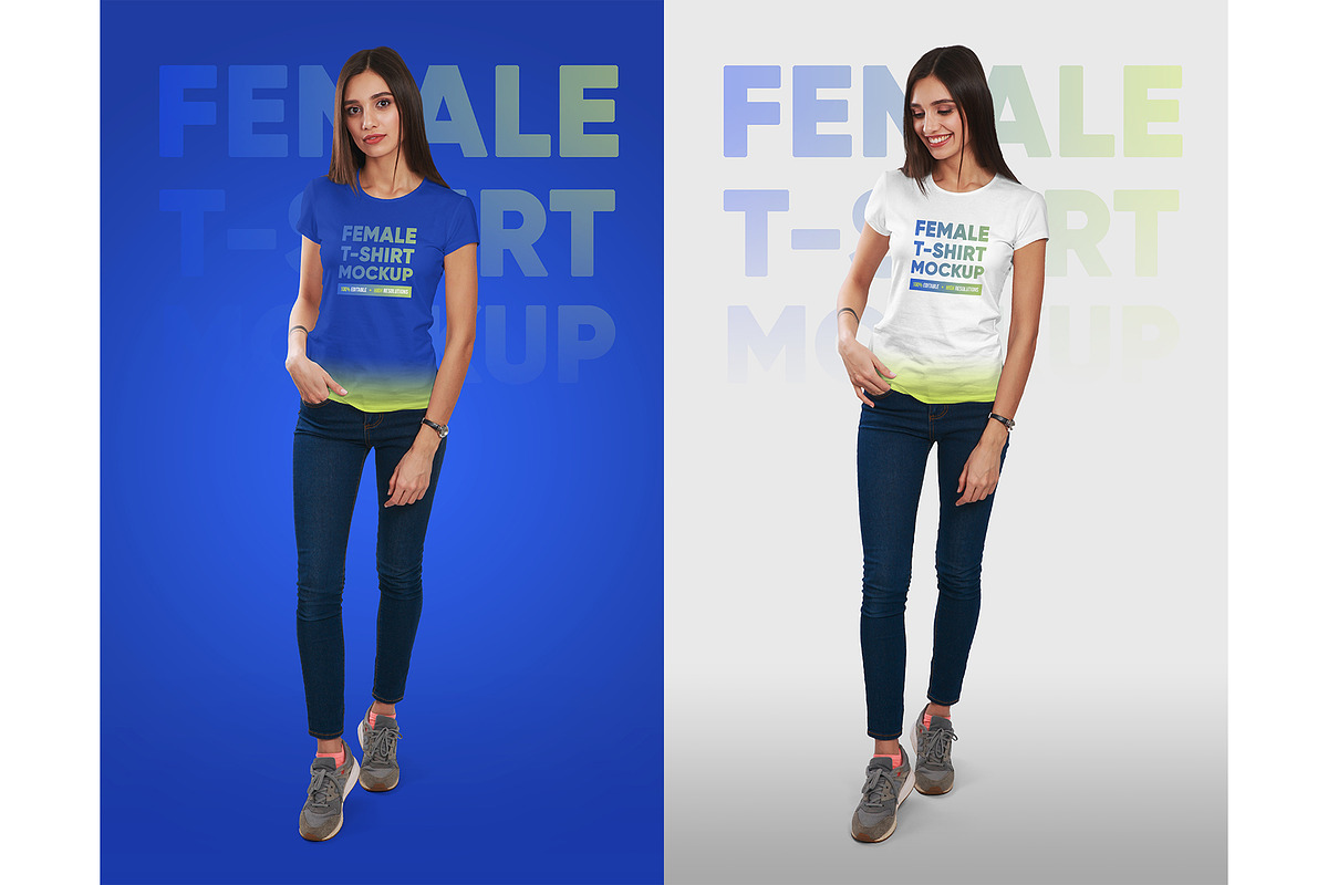 Female T-Shirt Mockups Vol 3. Part 2, a Shirt Mockup by Hi, Mock-Up! (Photo 8 of 10)