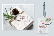 Christmas snowmen & cards, a Seasonal Illustration by Valeria Soloveva (Thumbnail 6 of 6)