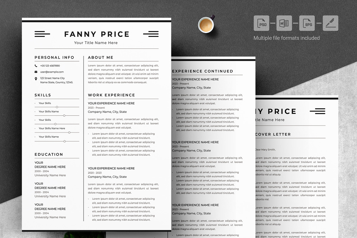 Sleek & Simple CV Layout, a Resume Template by ResumeInventor (Photo 5 of 7)