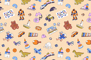 Kids toys, games set + backgrounds, an Object Illustration by PaperTrident (Thumbnail 5 of 7)