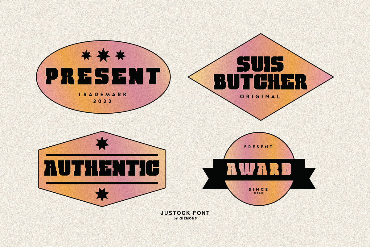 Justock Font - Black Slab, a Slab Serif Font by giemons™ (Photo 5 of 9)