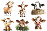 Funny Sketch Quirky Cows Clipart, an Illustration by Designworld (Thumbnail 4 of 5)