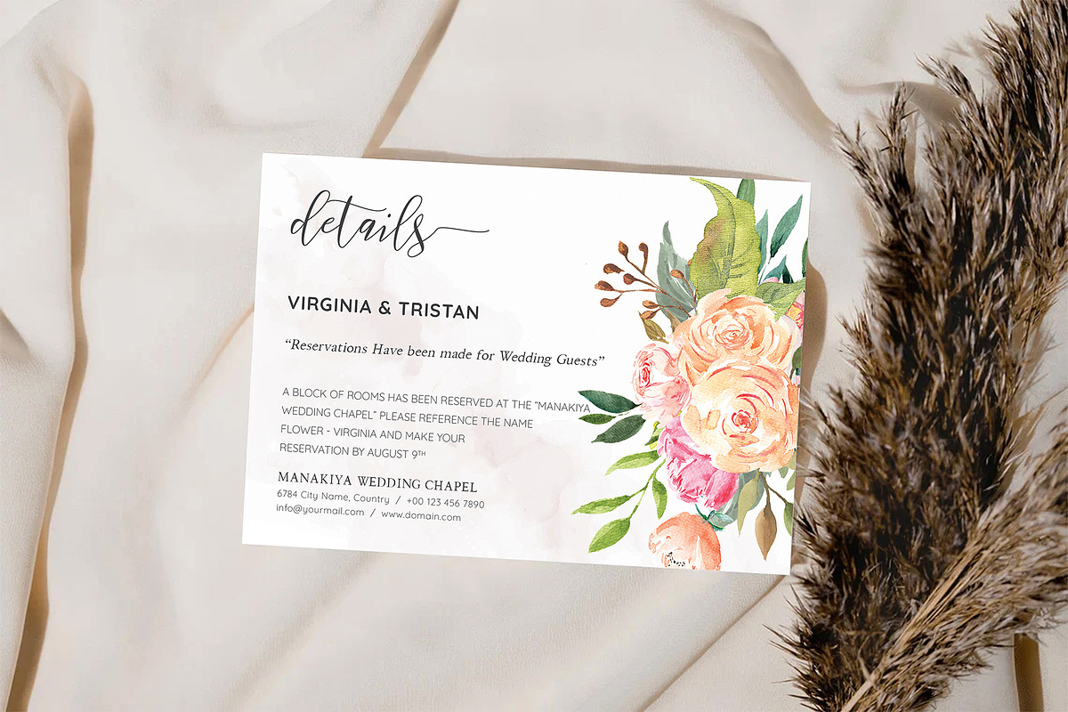 Canva Details Card, an Invitation Template by ShineOnWedding (Photo 1 of 12)