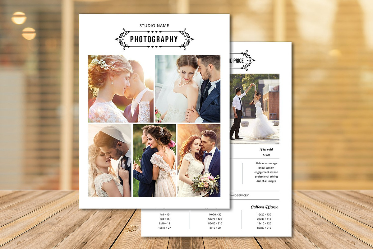 Photography Price List Template, a Flyer Template by retrographix (Photo 1 of 2)