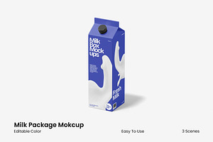 Milk Package Mokcup, an Advertising Mockup by renderstockmarket