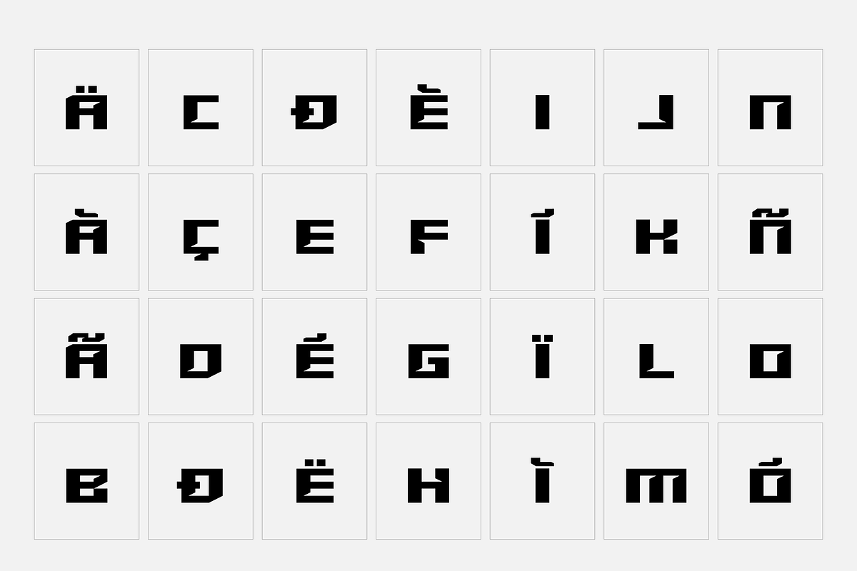 Mecha - block font, a Font by SelfBuild Type (Photo 9 of 13)