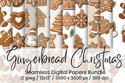 Gingerbread Christmas Seamless, an Illustration by Mashimara (Thumbnail 1 of 5)