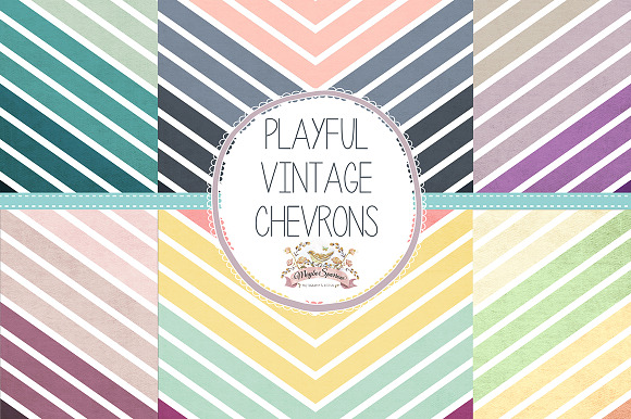 Vintage Chevron Papers preview 5