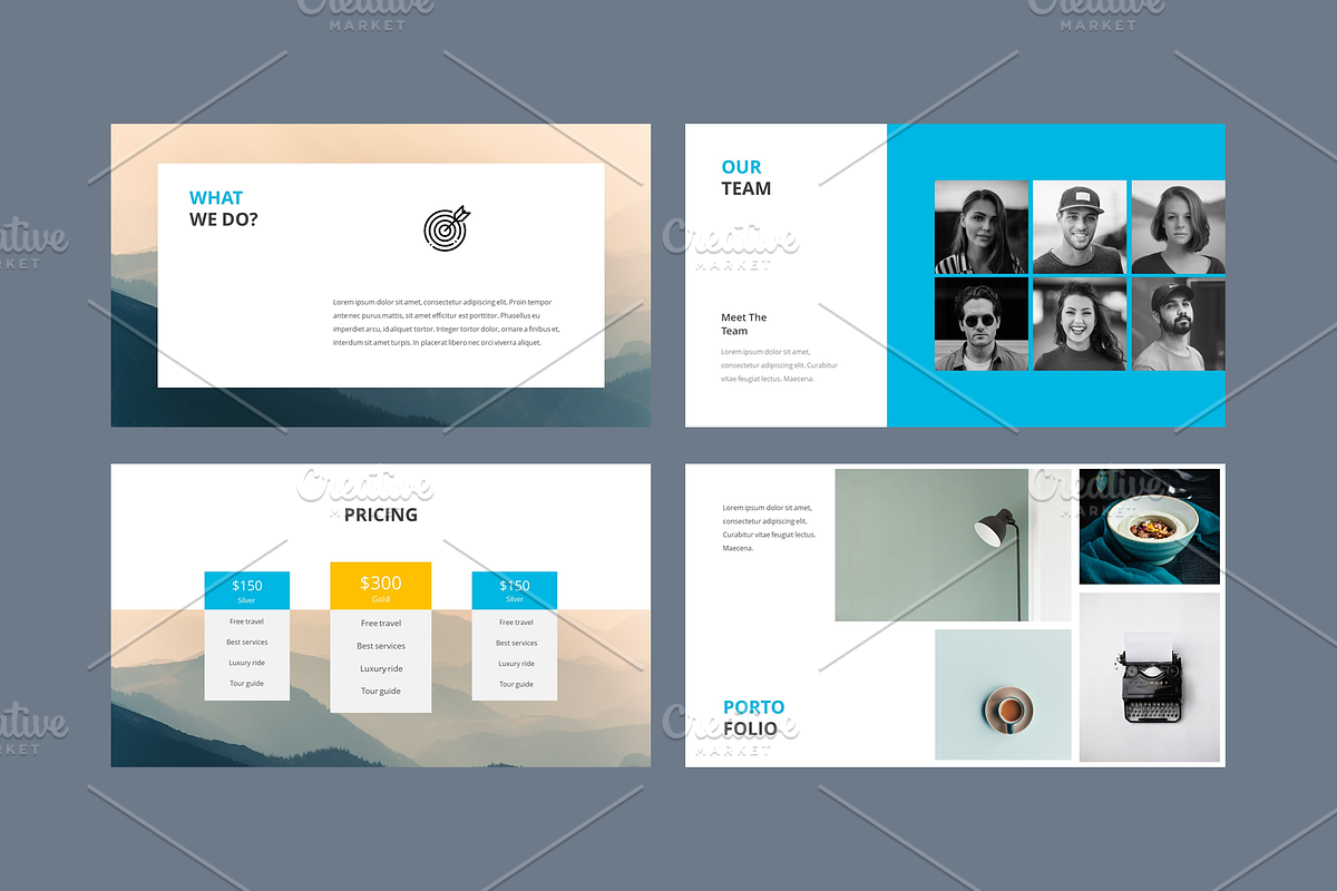 BLUEZ - Powerpoint Template, a Presentation Template by Pixelz Studio (Photo 4 of 10)