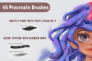 Procreate gouache brushes iBox, a Brush Add-On by ProcreateiBox (Thumbnail 2 of 9)