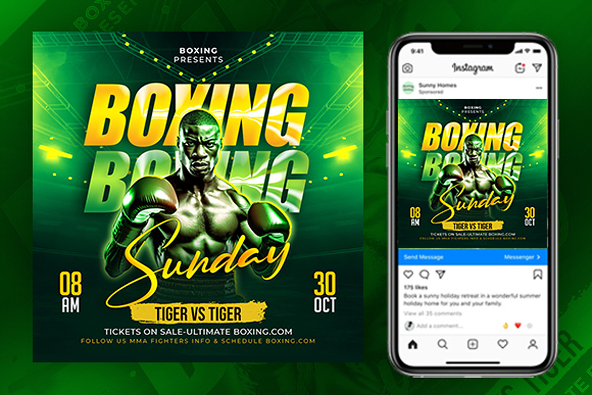 Boxing Flyer Template preview 2