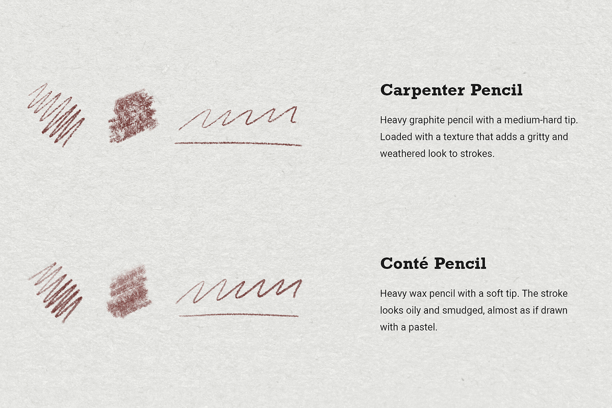 Molivee Pencil Brushes for Procreate, a Brush Add-On by Jinro (Photo 8 of 16)