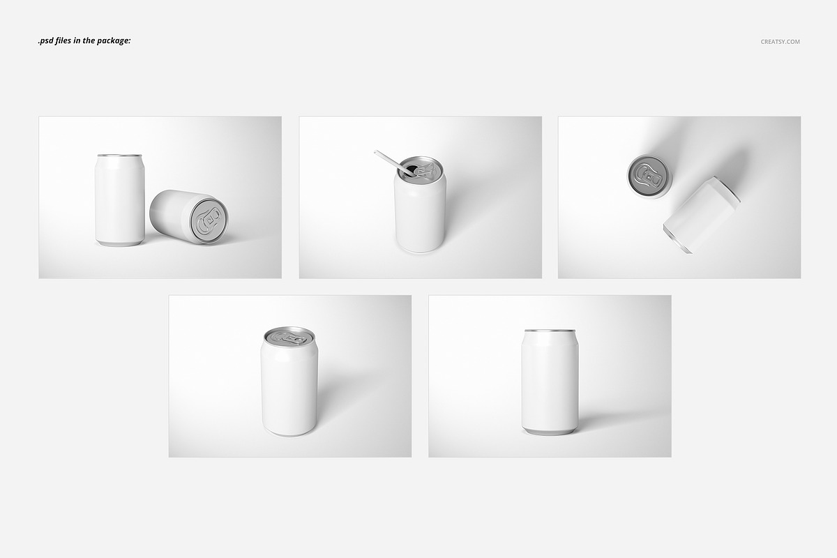Can Mockup Set (type 1), a Packaging Mockup by creatsy5 (Photo 2 of 10)