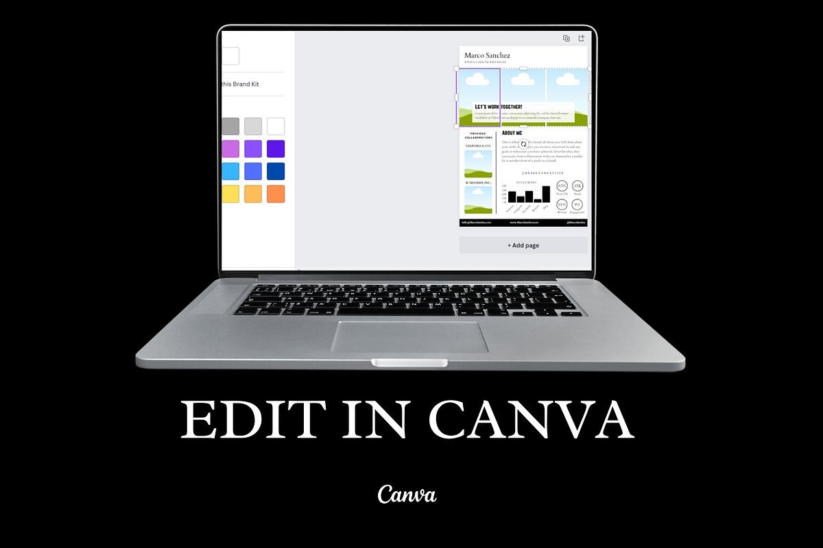 Black Content Creator Media Kit, a Social Media Template by Daily Creative (Photo 4 of 5)