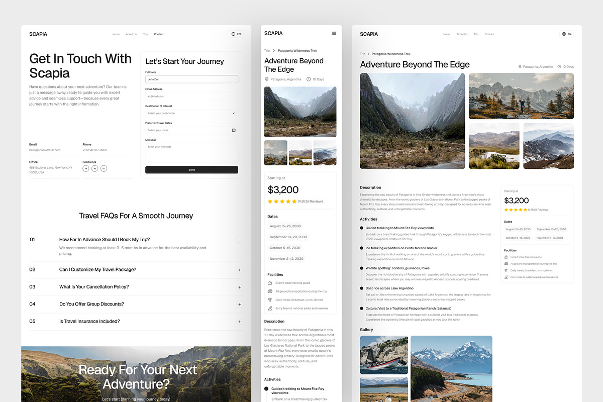 Travel Agency Website UI Figma, an UI Kit Template by peterdraw (Photo 2 of 7)