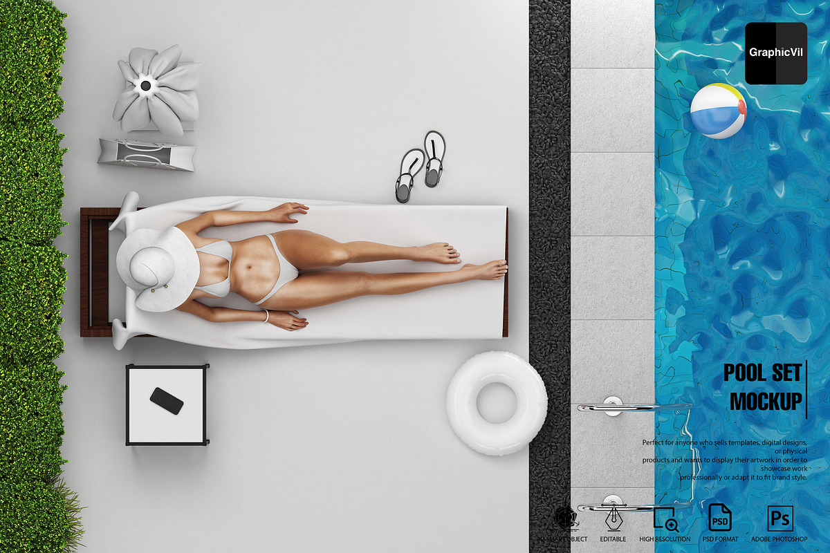 Pool Set Mockup