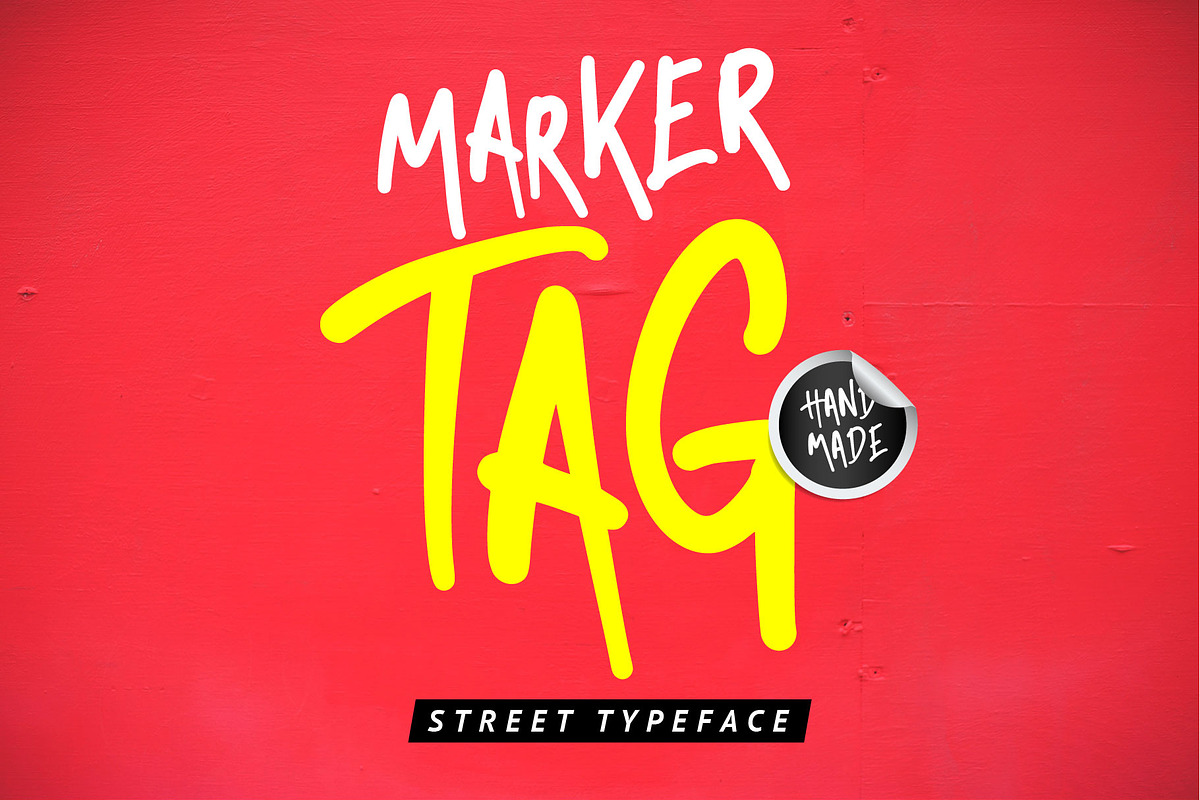 Marker Tag urban graffiti font, a Blackletter Font by doffdog (Photo 1 of 5)